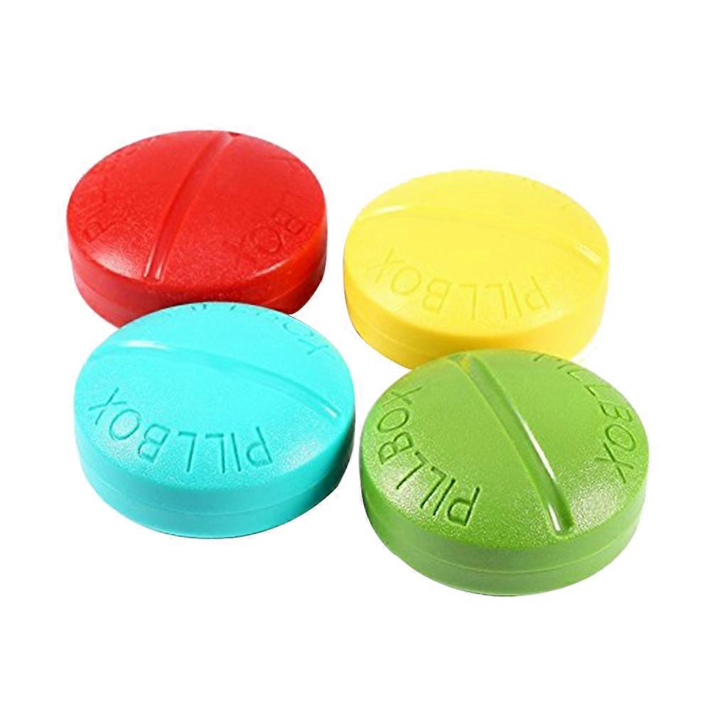 Portable Round Pills Box Container for Storage 3Pcs with Removable Slots