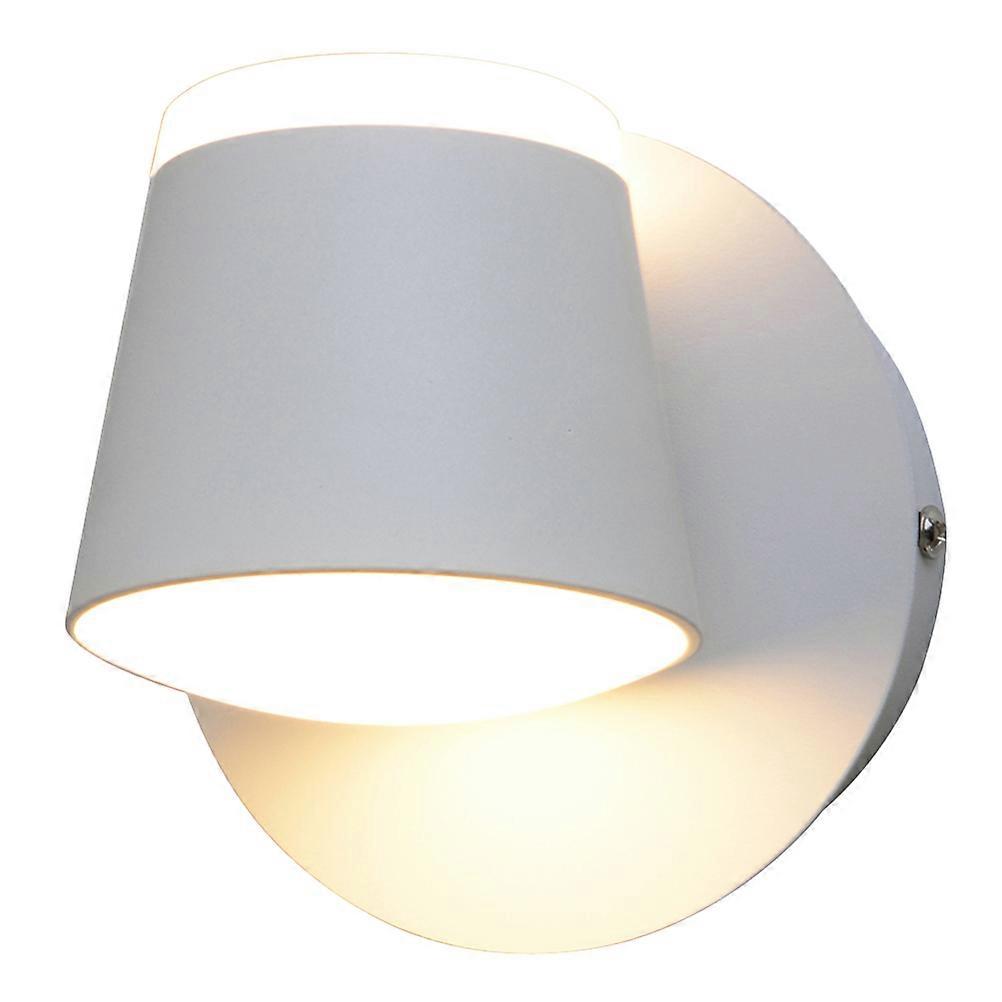 LED Rotatable Wall Lamp for Bedside Lighting 1Pcs White Aluminum