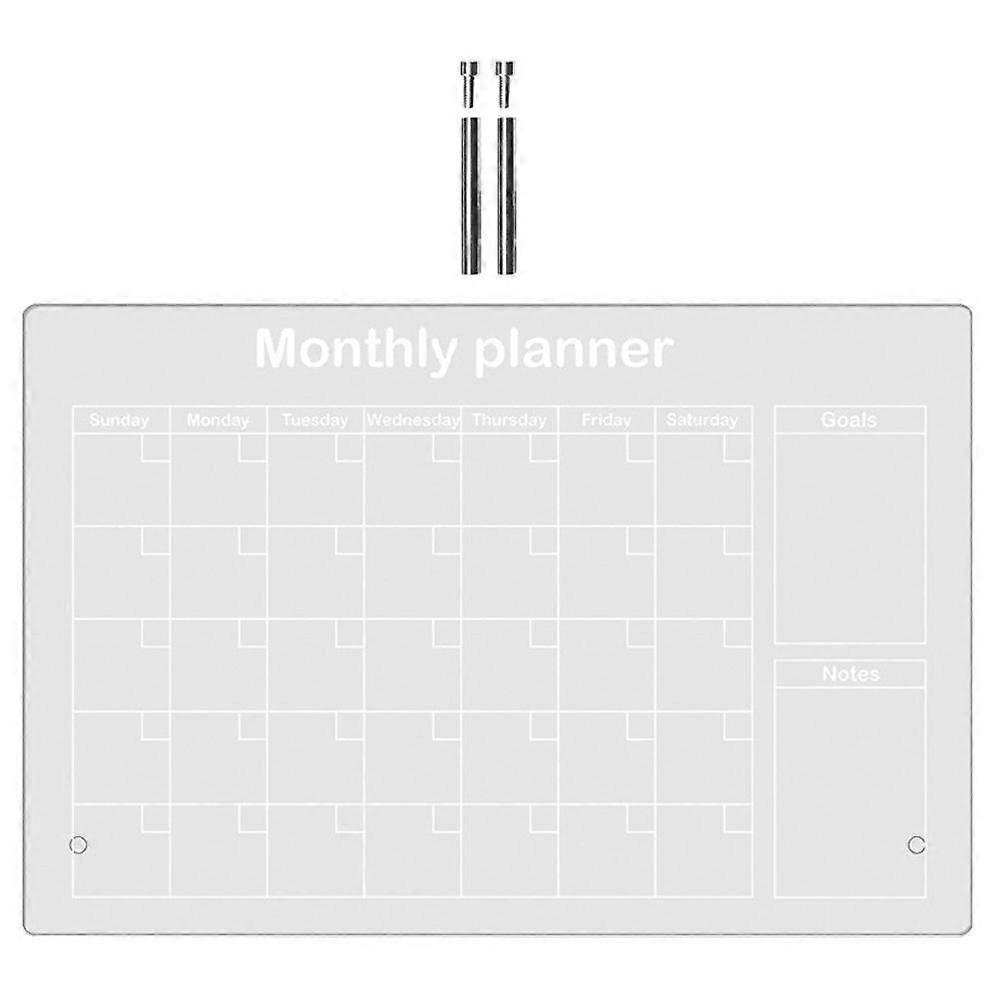 Erasable Acrylic Memo Board for Desk Office Use 30.00X20.00X0.10CM Transparent Reusable 5 Sets