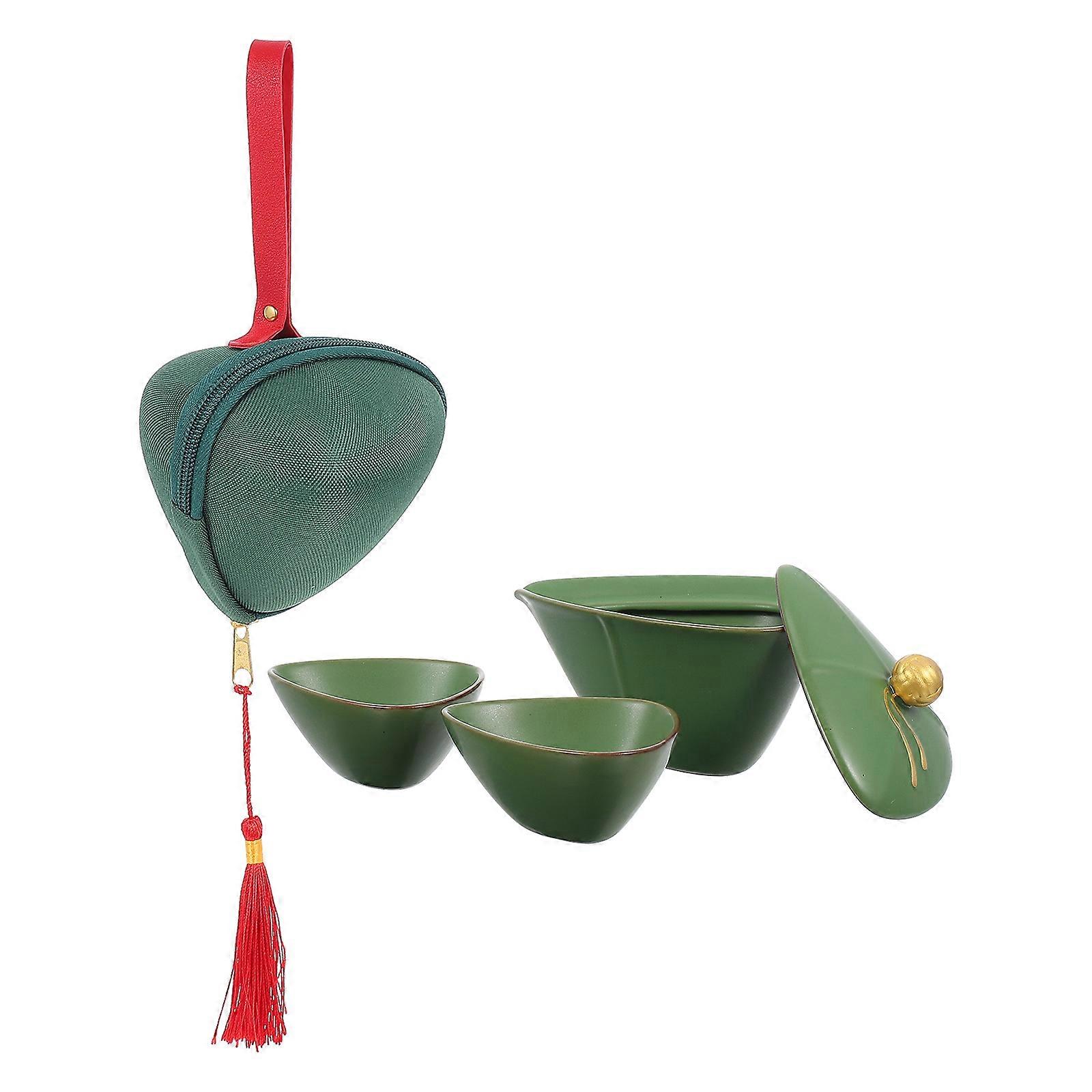 Tea Accessory Portable Ceramic Teapot for Daily Use 3Sets with Stable Base