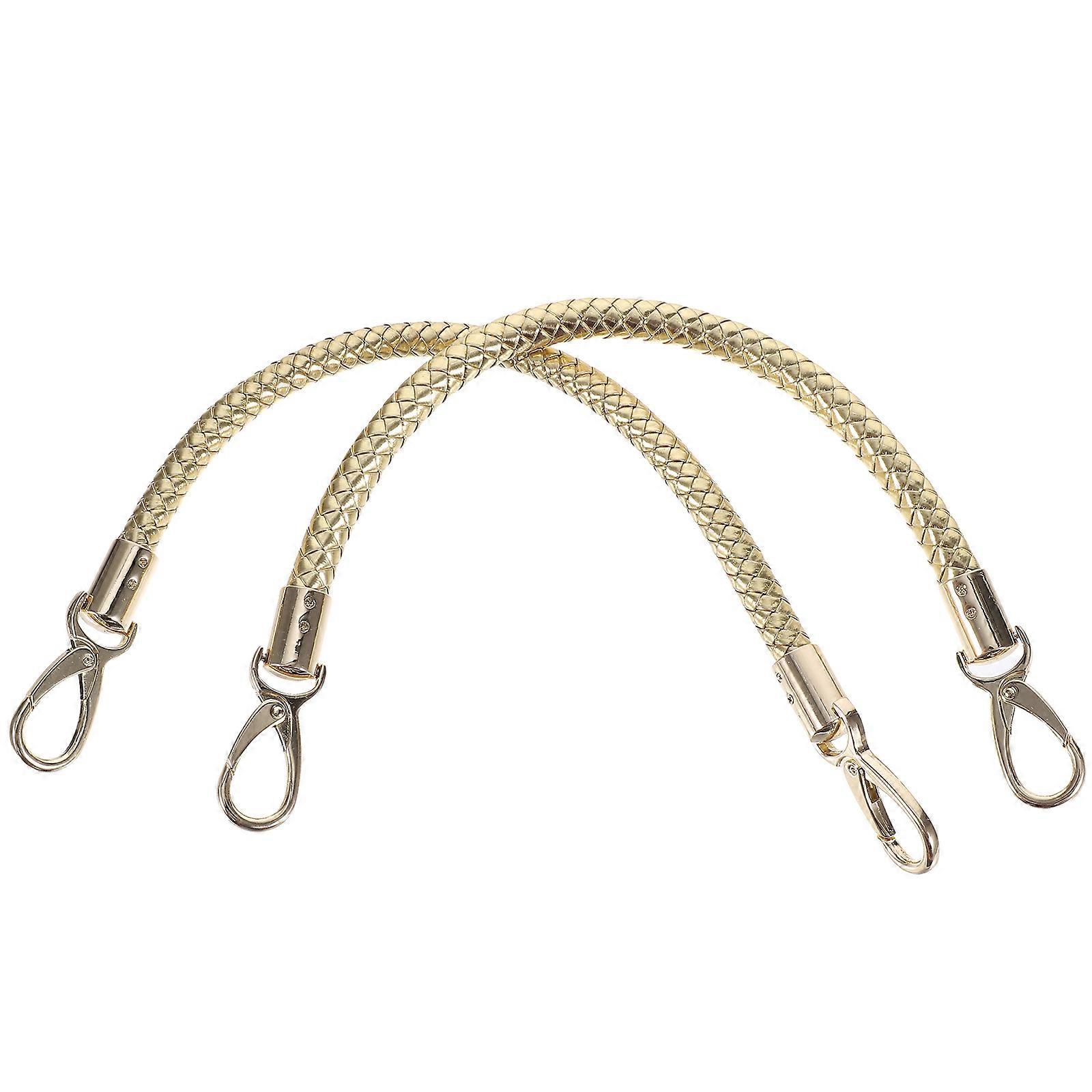 Replacement Bag Handles for DIY 2Pcs Chic Golden PU Bag Handle Straps