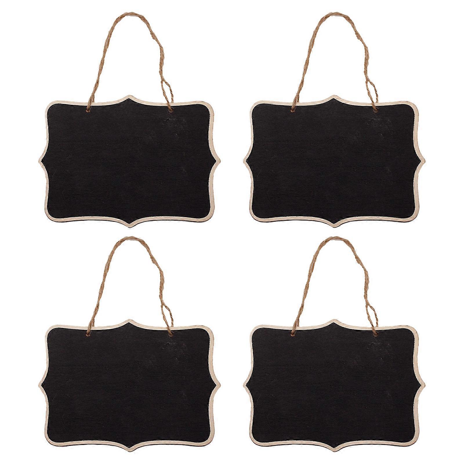 Kaksipuolinen minikokoinen riippuva liitutaulu, 4 kpl hääkyltteihin ja lasten askarteluihin, mustalla värillä