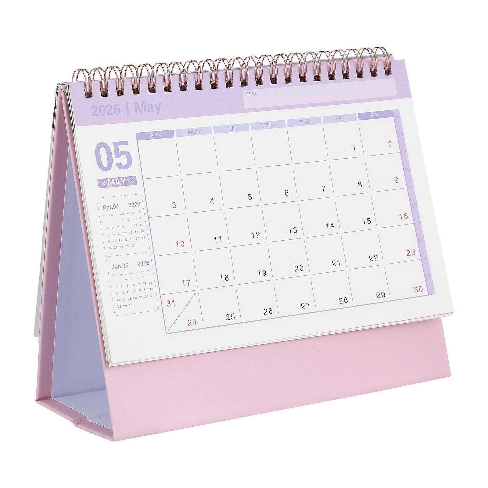 Small Desk Calendar Flip Planner for Home Use Desktop 4Pcs Set