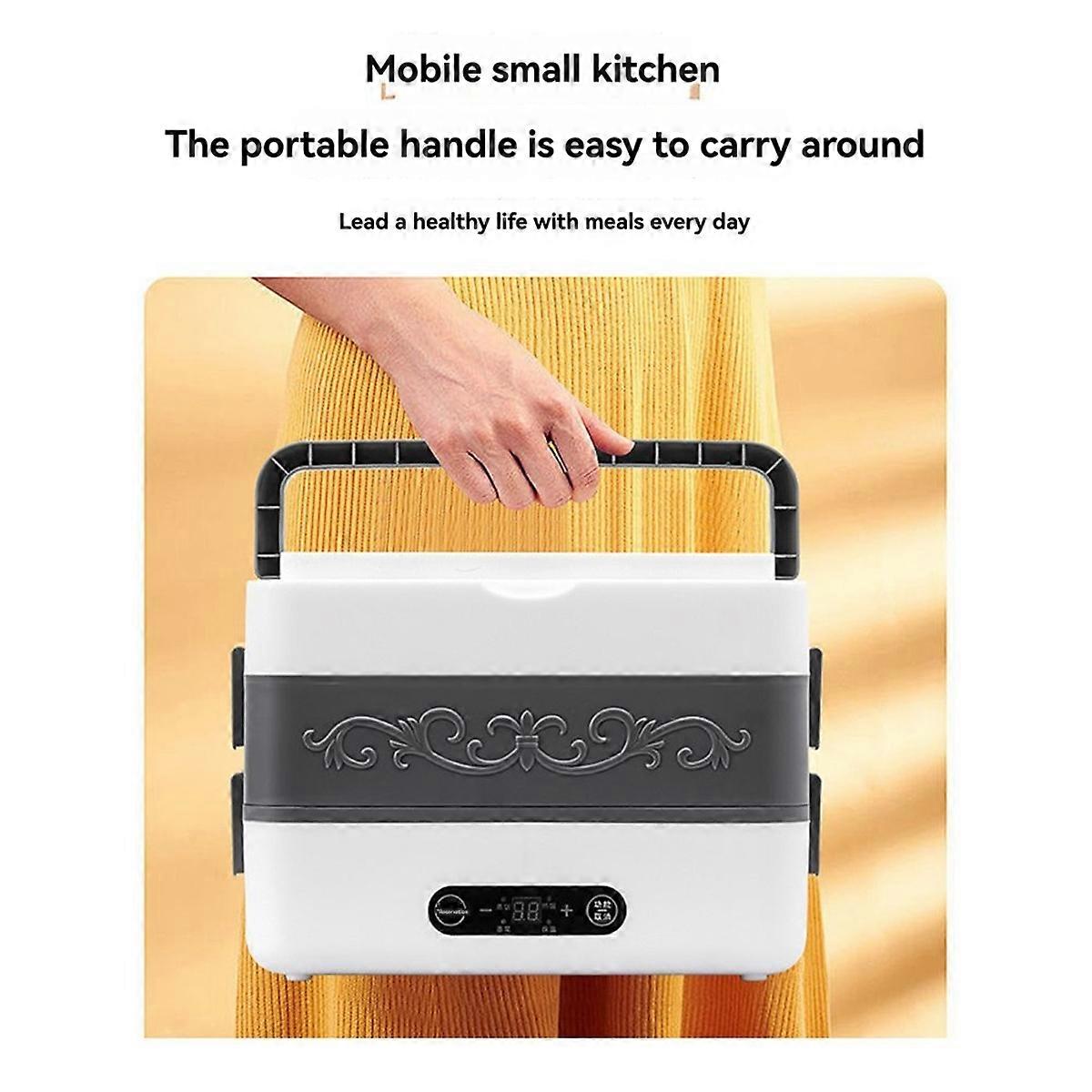 Portable Electric Lunch Box Automatic Rice Cooker with Timer (UK)