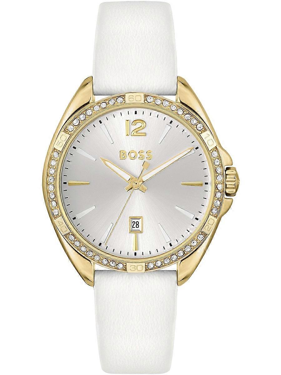 Hugo Boss Vit Äkta Läder 1502619 Damklocka