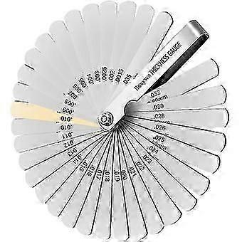 Set Of 32 StainlSteel Blades, Feeler Gauge, Valve Seal, Metric/imperial Marks For Engine/spark Plug/valve Gap Width Measurements