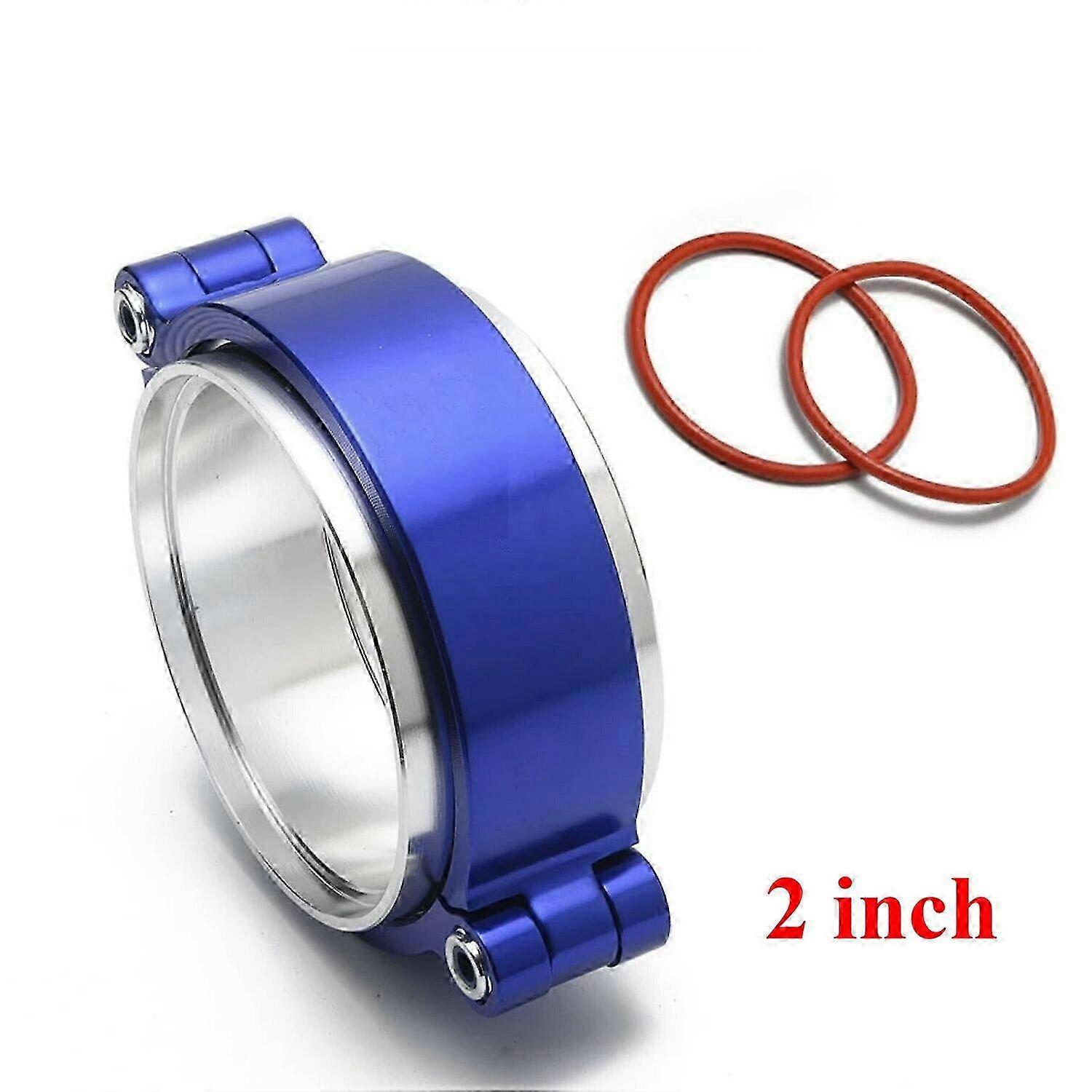 For Turbo Intake Pipe 2"/2.5"/3" Aluminum Exhaust Hd V-band Clamp W Flange System Assembly Anodized Clamp With Flange Kit