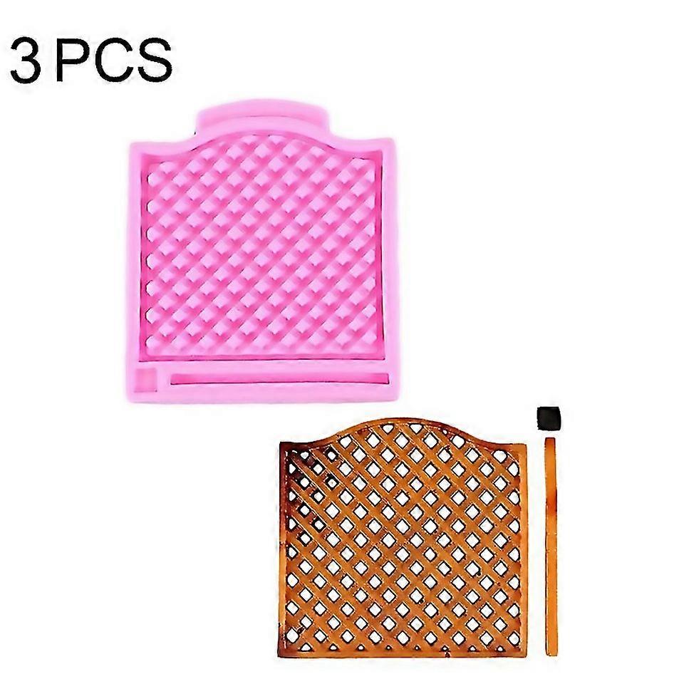 For 3 Pcs Rhombus Pattern Silicone Mold Diy Cake Decorating Tools