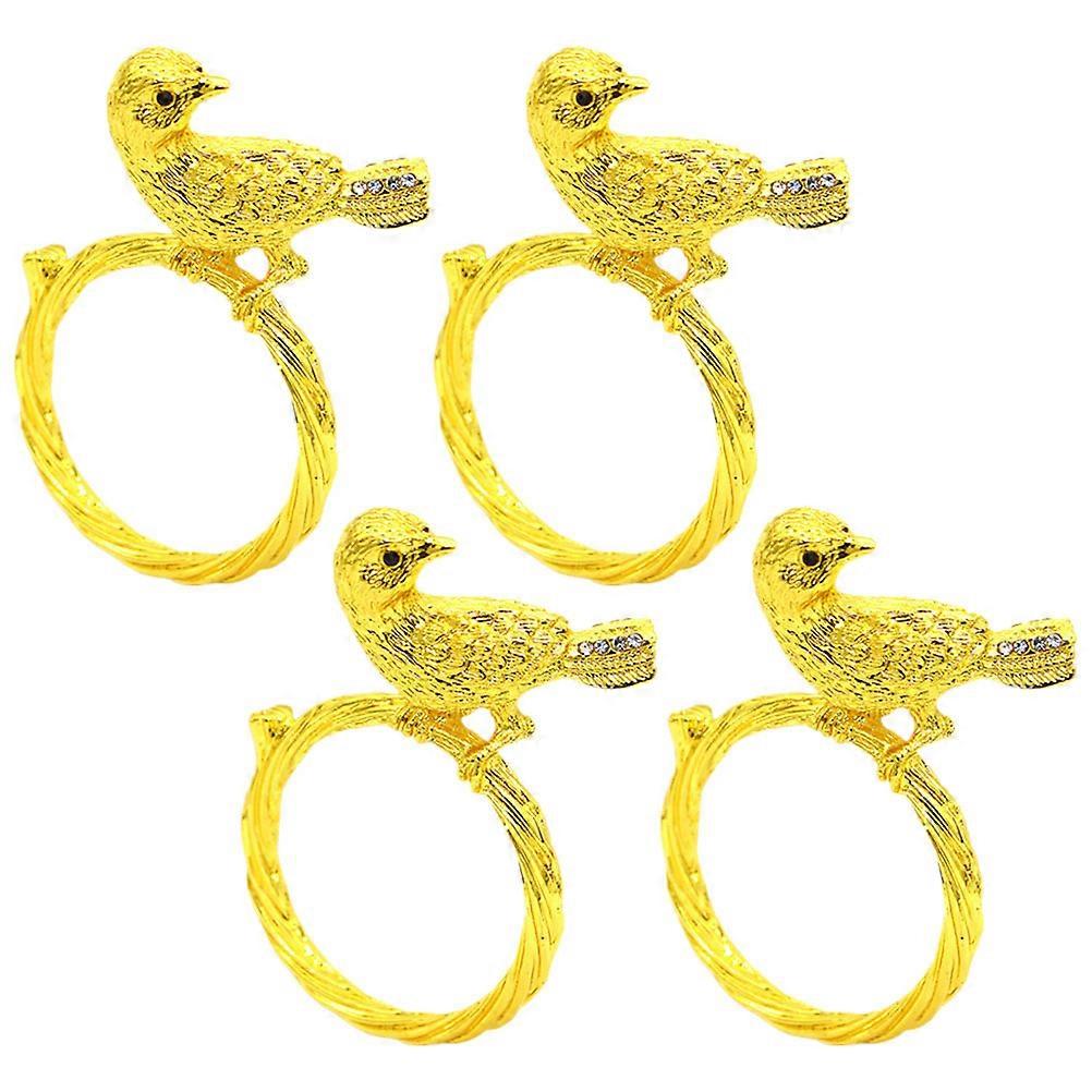 Decorative Bird Napkin Rings for Home Dining Table 12Pcs