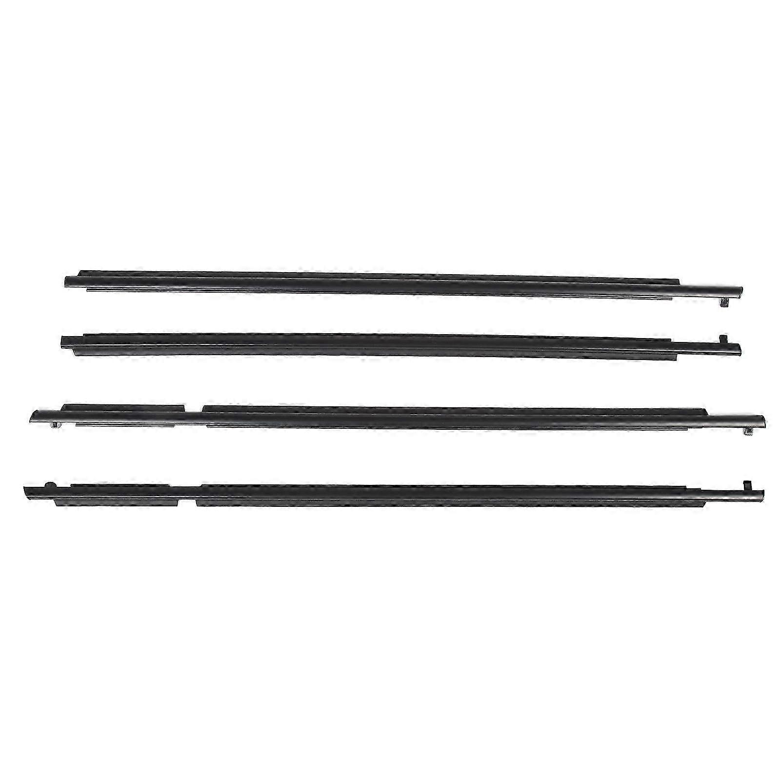 25-26 4Pcs Window Seal Weatherstrip 75720 42030 Black Waterproof Sturdy Window Weatherstrip Belt Kit For RAV4