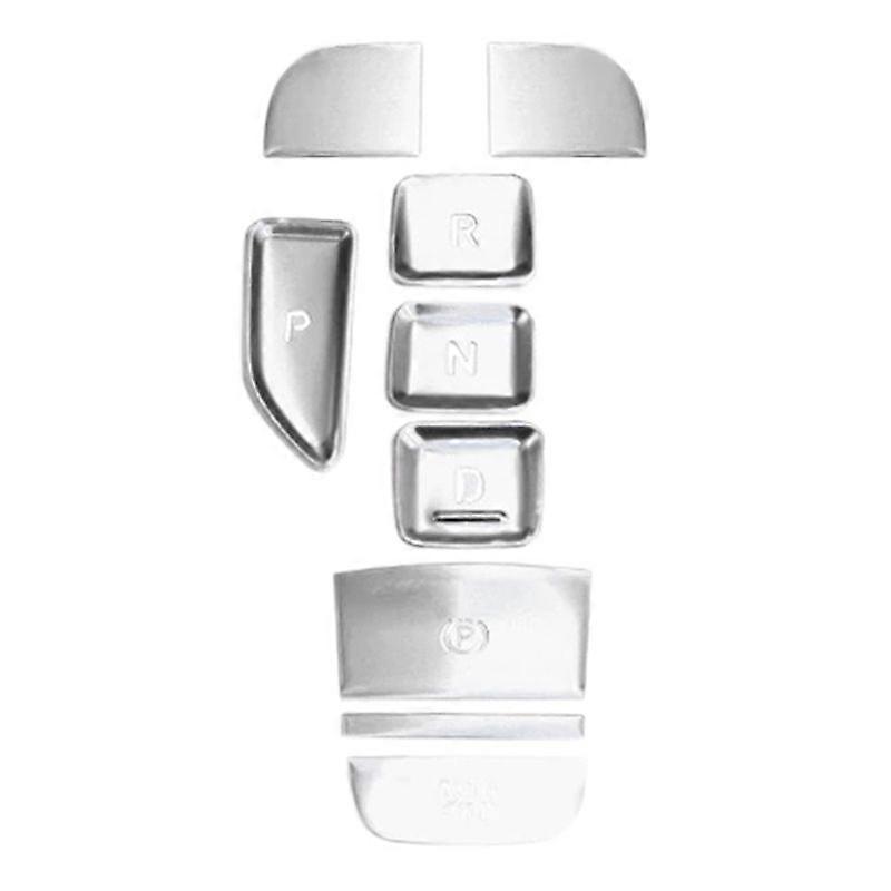 Car Shift Panel Button Cover for Hyundai Tucson 2021 2022 Silver