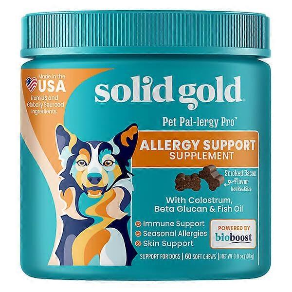 Solid Gold, Pet Pal-Lergy ProÃÂ¢ÃÂÃÂ¢, Allergy Support Supplement, For Dogs, Smoked Bacon, 60 Soft Chews, 3.8 oz (108 g)
