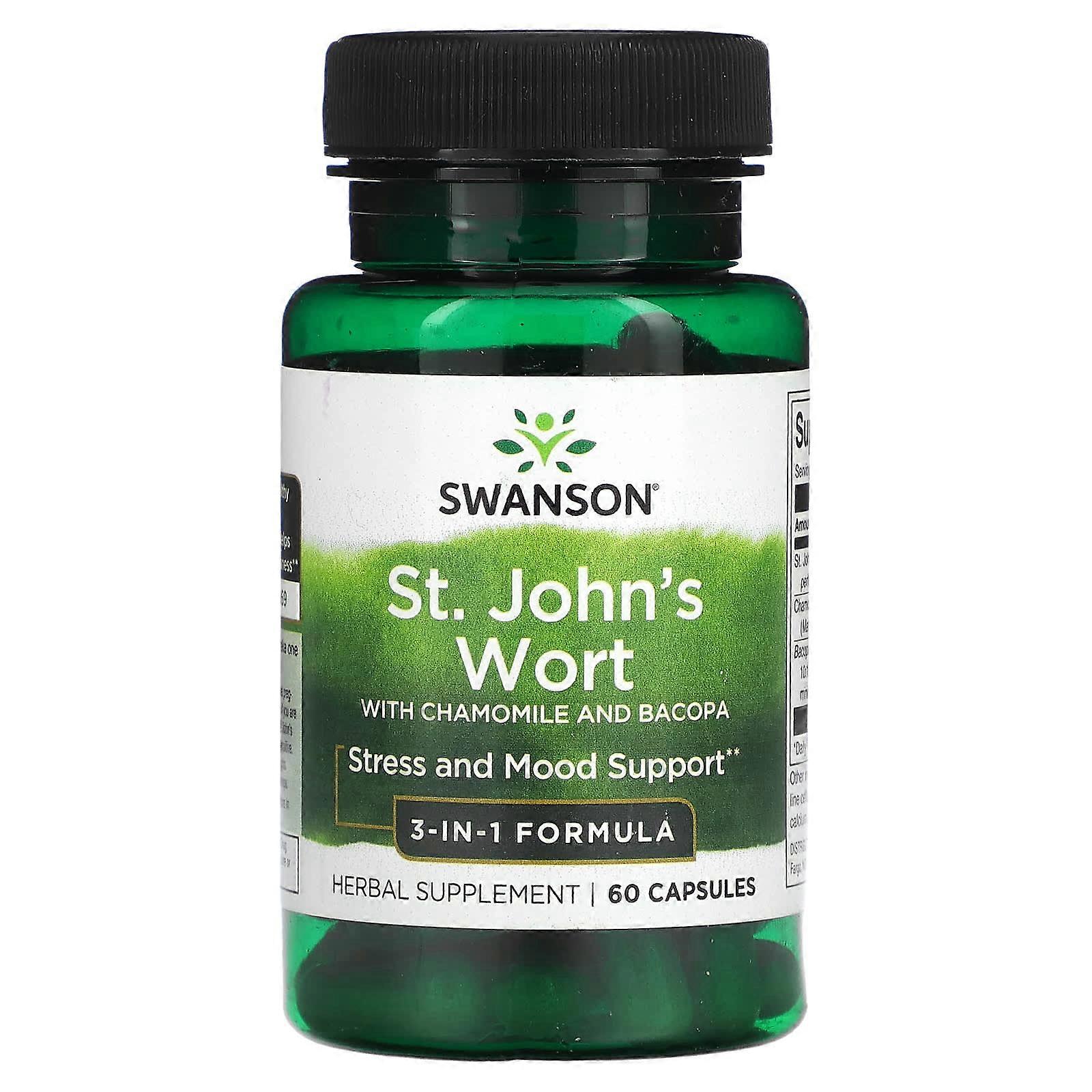 St. John's Wort with Chamomile and Bacopa, 60 Capsules
