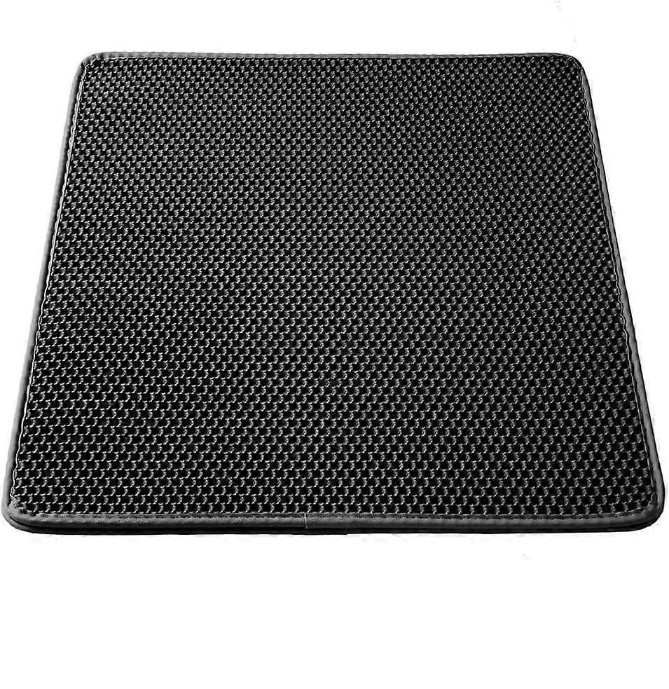 Large Double Layer Cat Litter Mat Honeycomb Design