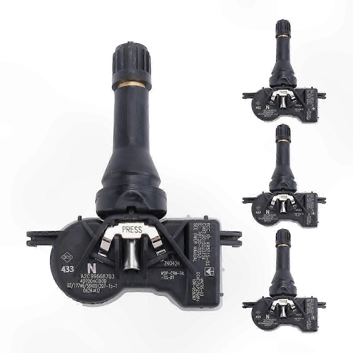 4-Pack TPMS Sensors for Qashqai Vehicles