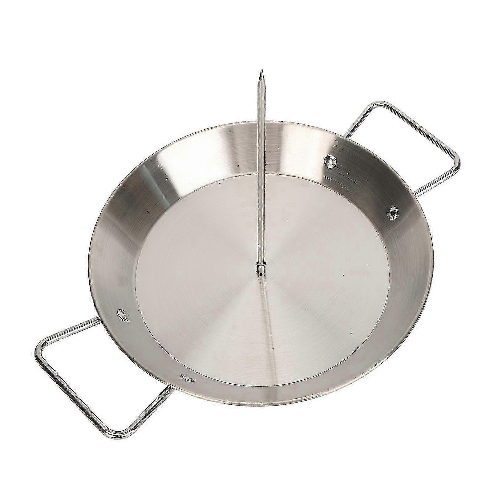 25-26 Vertical Grill Pan with Removable Screw Spit Stainless Steel for Home Cooking