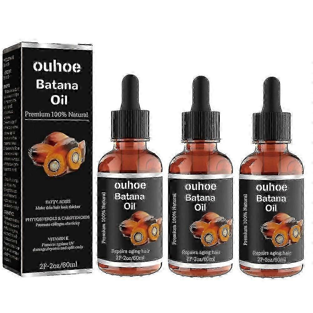 3 יחידות שמן בטנה טבעי 100% טהור לצמיחת שיער מסכת שיער חמאת שמן בטנה מהונדורס טיפול בנשירת שיער לגברים ונשים שחורים