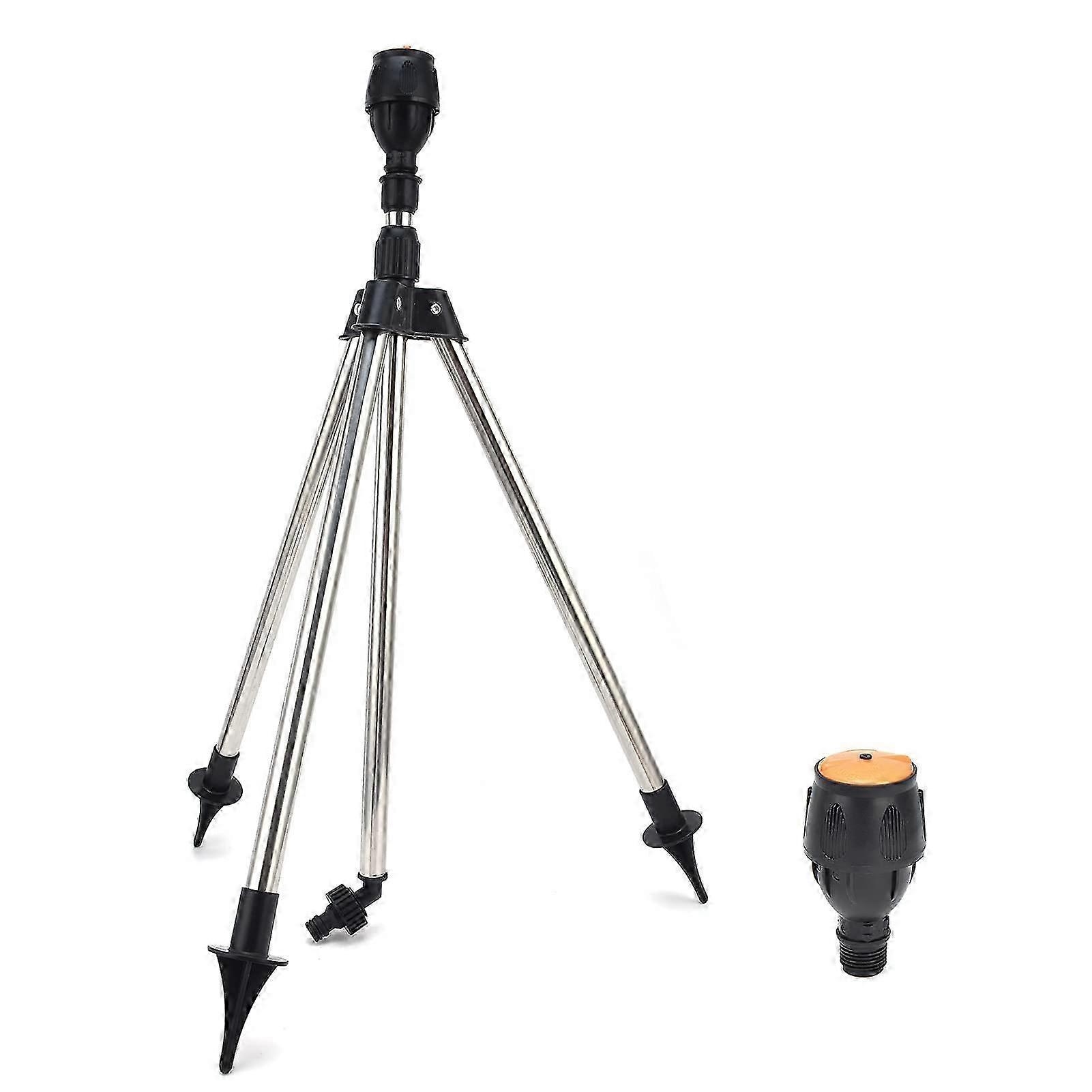 Rotating Tripod Sprinkler, Sprinklers for Lawn Garden Yard, 360 Degree Large Area Automatic Double-Sided Coverage 25-26