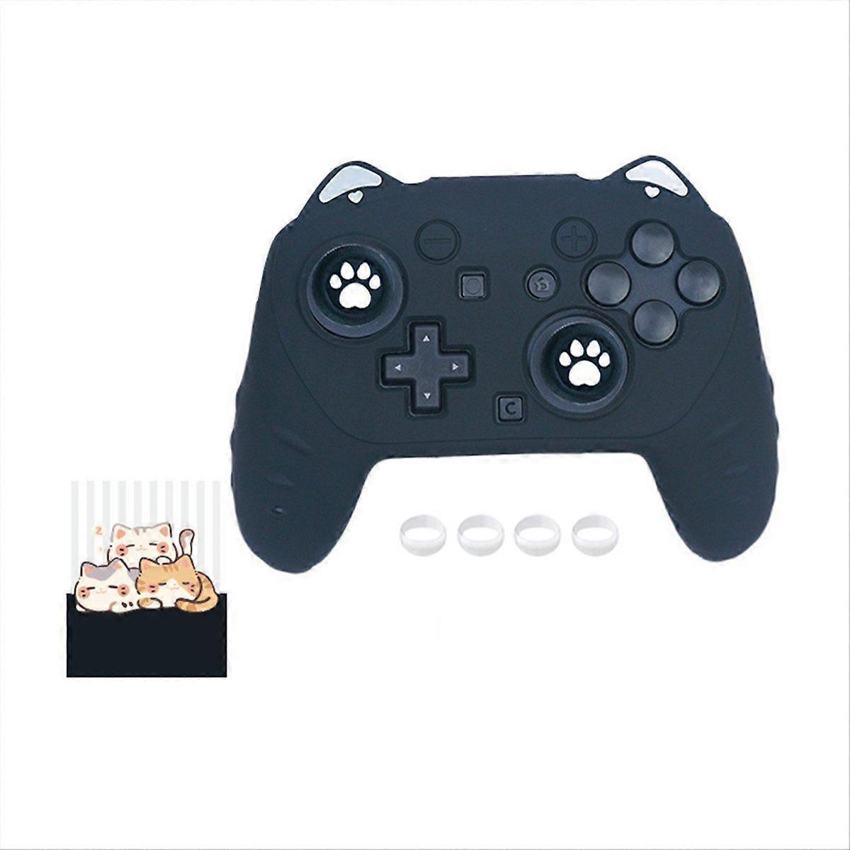 For 2 Pro Cat Controller Skin Grips Set Anti-Slip Sweat-Proof Tight Fit Comfortable Game