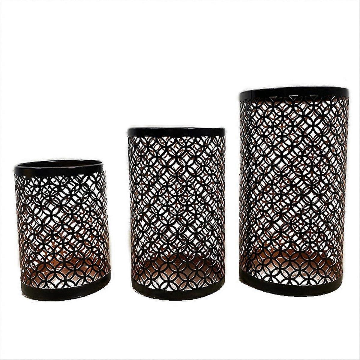 Nordic Iron Art, Hollow Candlestick, Three-Piece Candlestick, Handicrafts, Decoration, Life