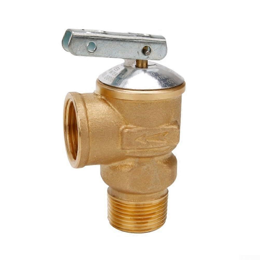 3/4inch NPT Pressure Relief Valve, 150 PSI Rating, SpringActuated Mechanism, Water Heater System Compatible