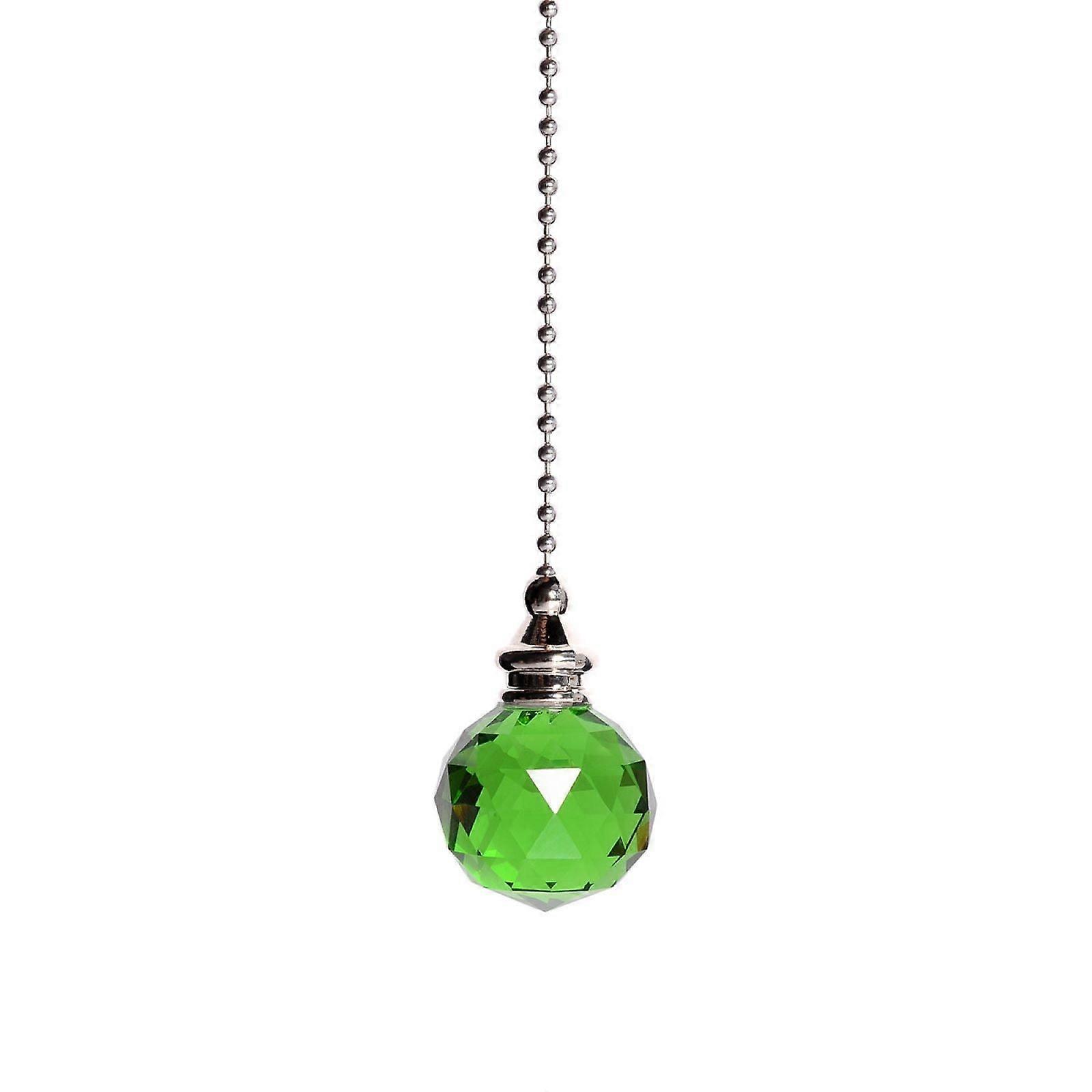 Dazzling Crystal Ceiling Fan Pull Chain Extension with Connector, Compatible with Ceiling Light Fan