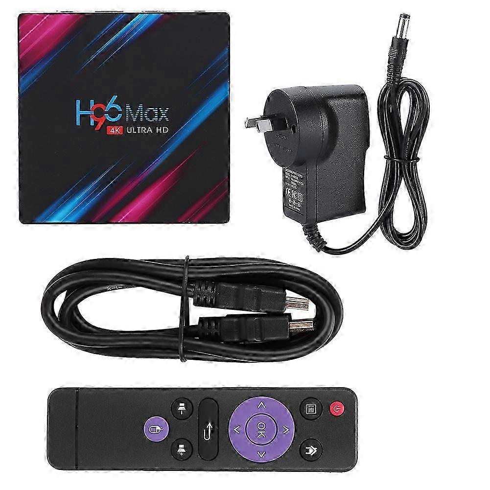H96 Max RK3318 4+32G Dual-Frequency WiFi+Bluetooth For Android 9.0 TV Box(AU 110-240V)