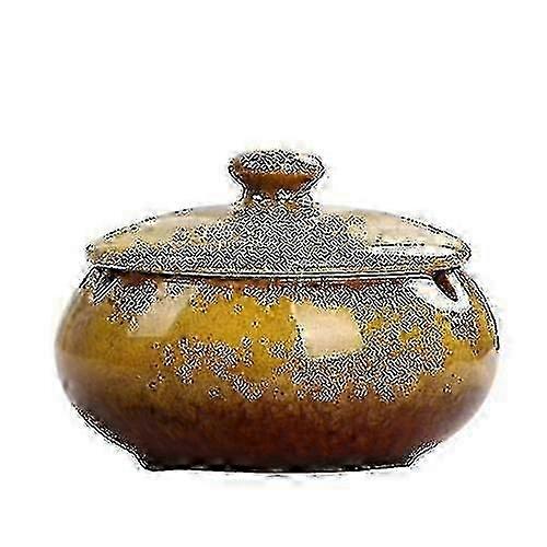 Ceramic Ashtray with Windproof Design Ideal for Indoor and Outdoor Usage miao4