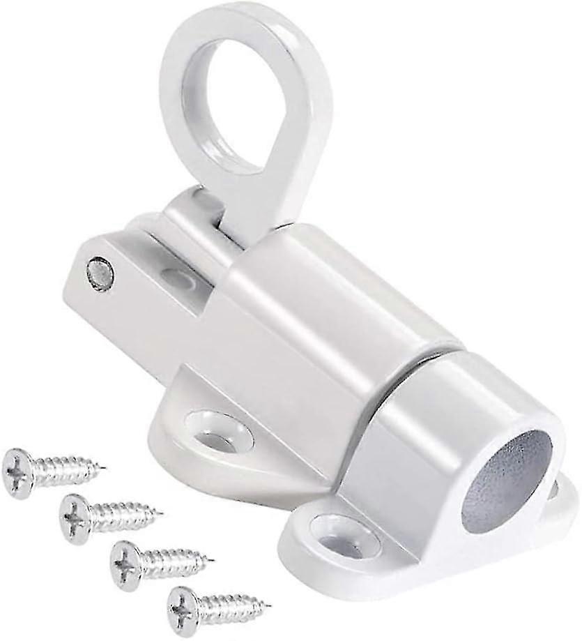 Door Spring Bolt - Security Automatic Window Gate Latch (white)