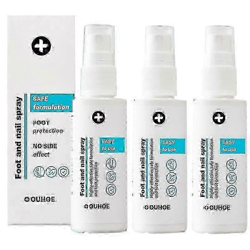3pcs Ouhoe Pro pé e unha Spary, natural e poderoso cuidado do pé