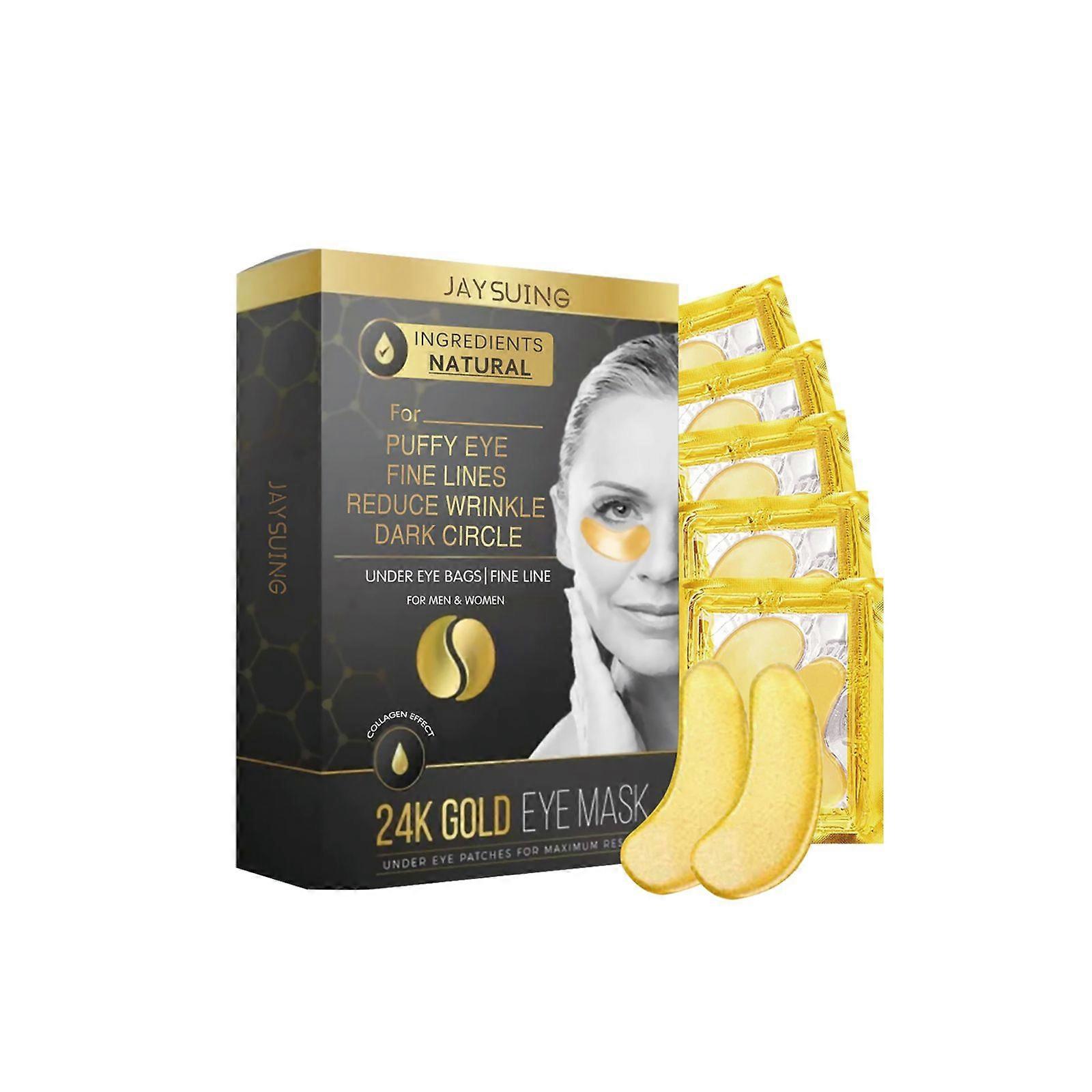 Jaysuing 24K Gold Eye Mask Fading Wrinkle Dark Circles Hydrating And Firming Eye Mask