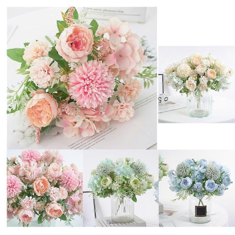 5pcs 12.6 ""7 testa artificiale finto fiore bouquet