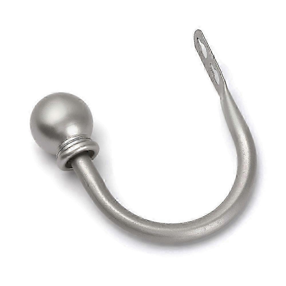 2PCS Durable U-Shaped Metal Curtain Loop Holders & Tieback Hooks - Simple Tassel Arms for Home Decoration