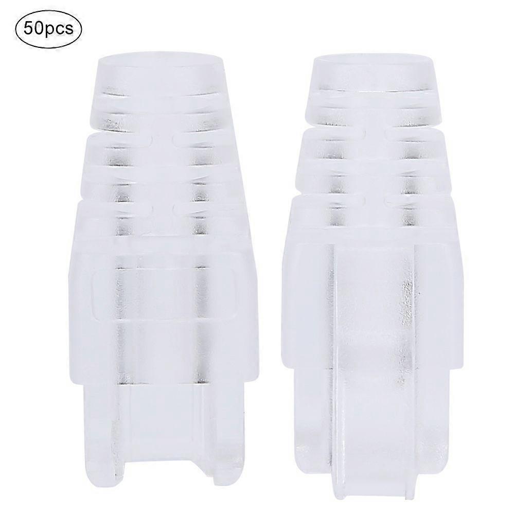 50PCS  RJ45 Connector Cover Computer Durable Network Cable Plug Sleeve for CAT5e / CAT6SH