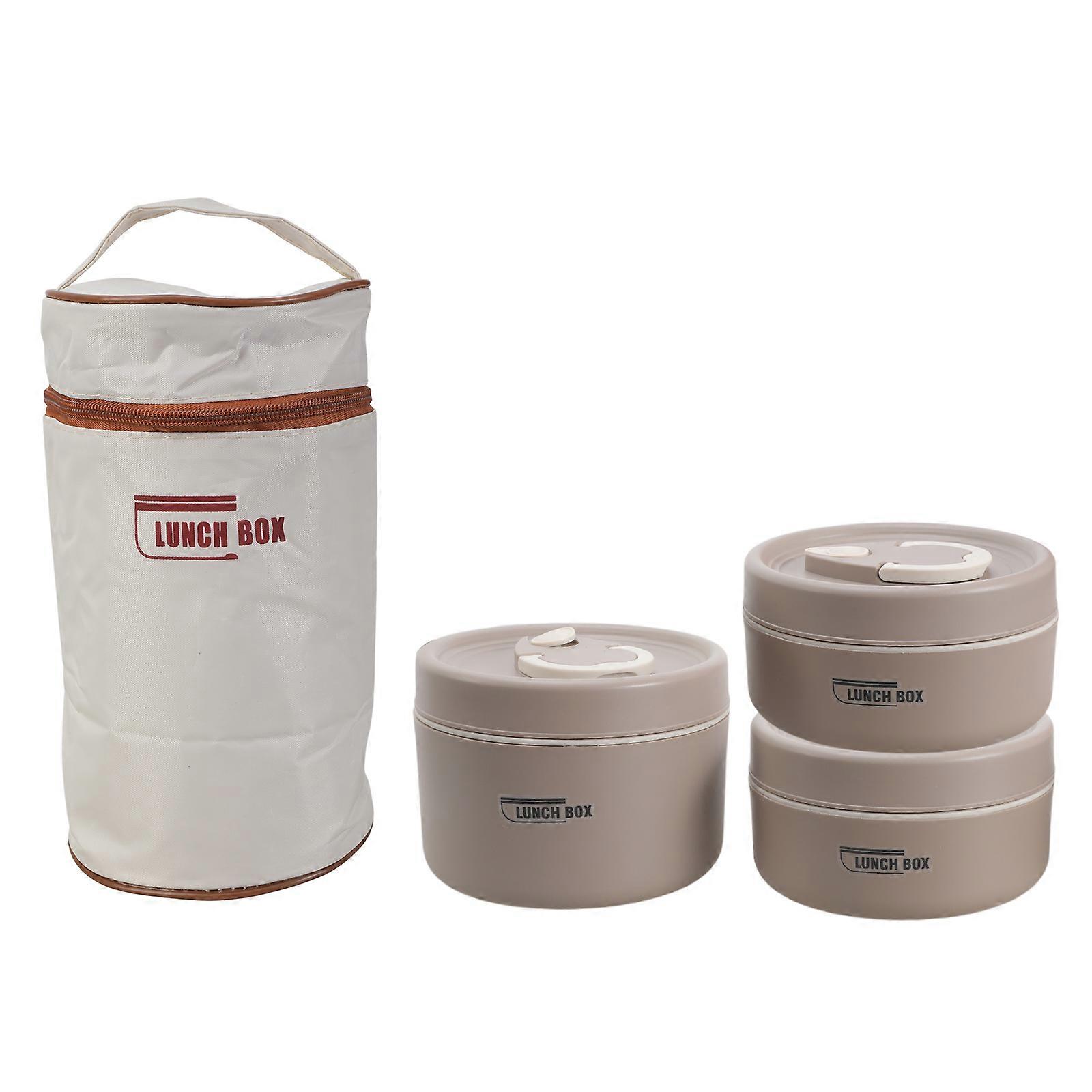 Leak proof Insulated Lunch Box Durable Stainless Steel Lunch Container for Adults Insulated and Stackable Container Set Multicolor