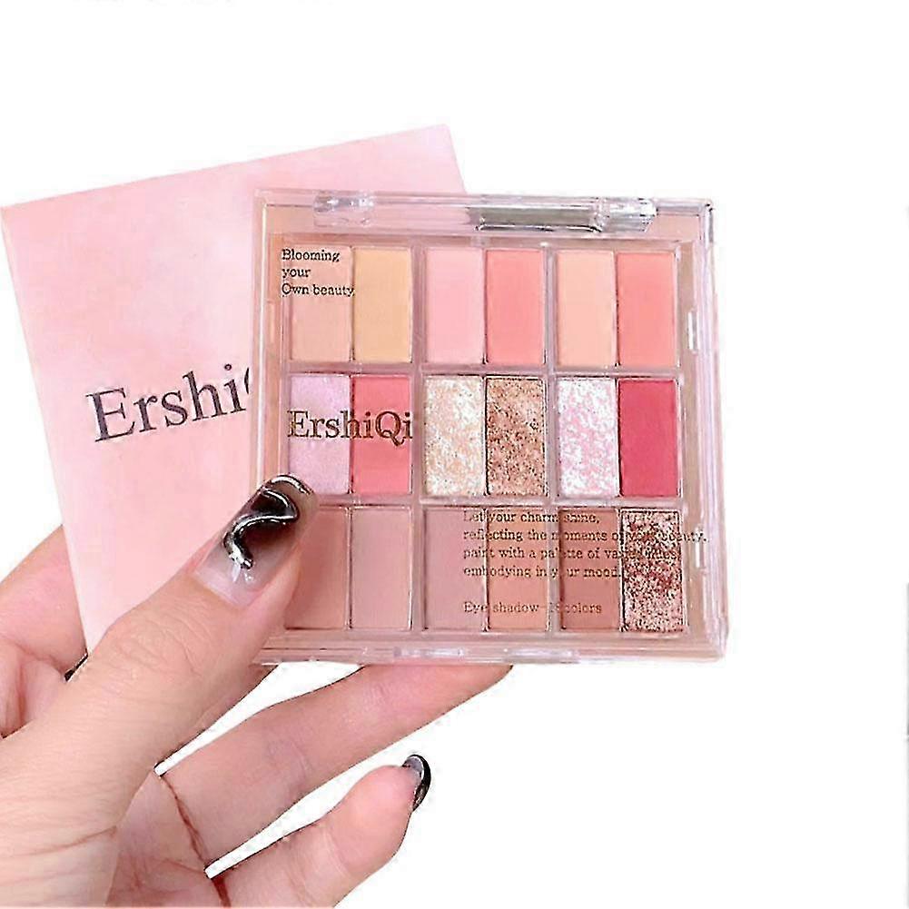 Cujmh 18 Color Eyeshadow Palette, Pigmented & Shimmery Makeup Palette