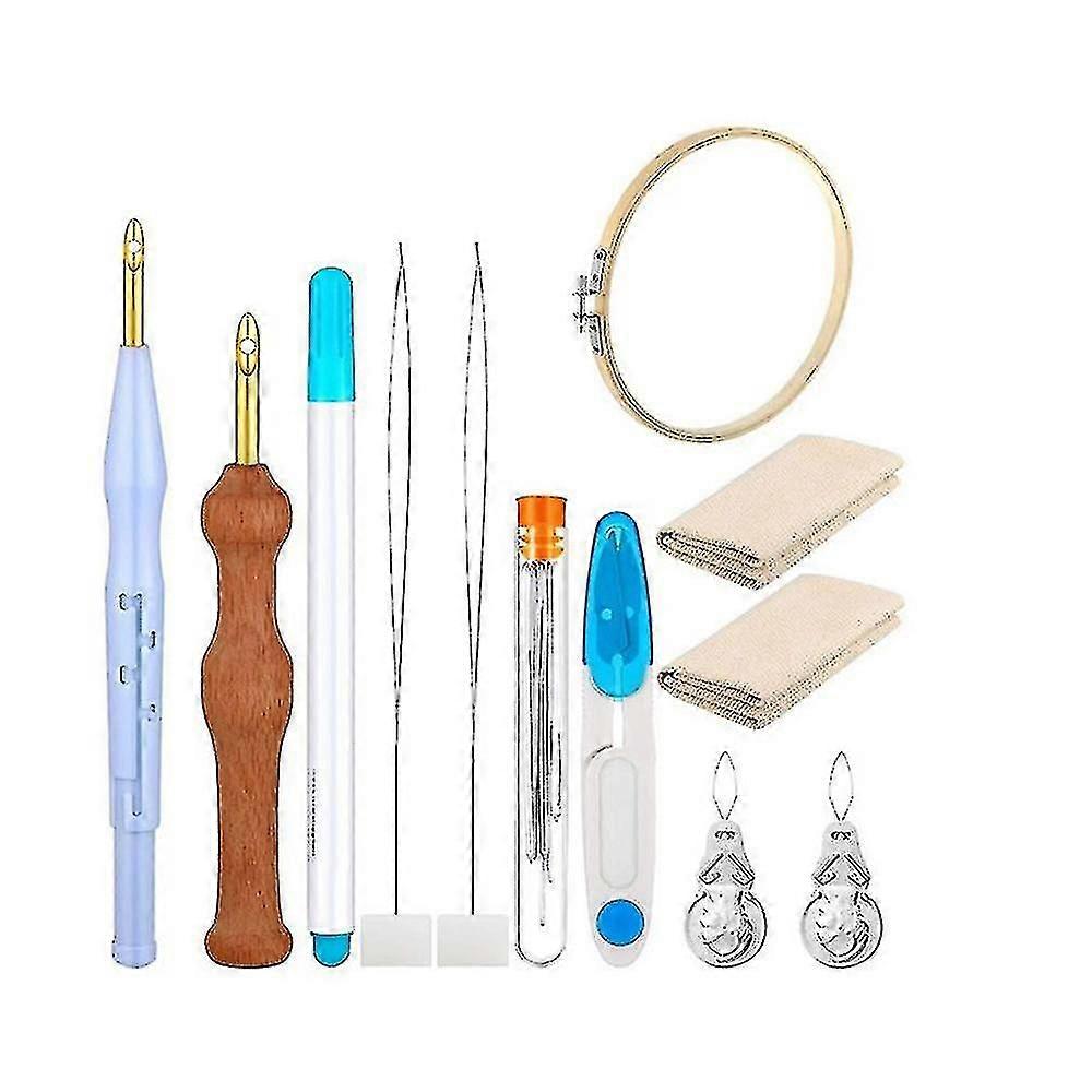 Embroidery Needle Tufting Sets Adjustable Sewing Applique For Diy Craft TY