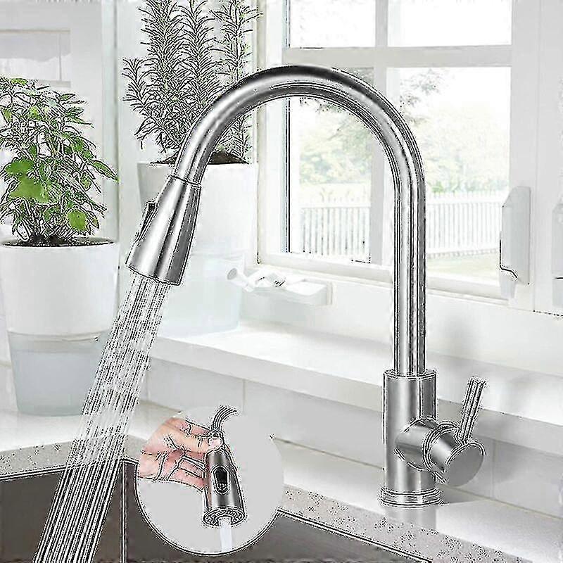 European Style Kitchen Faucet with Pull Out Spray and 360 Swivel