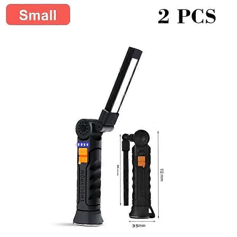 Rechargeable COB Work Light with Magnet Base,360° Adjustable,Hooks,IPX5 Waterproof,18650 Battery,TYPE-C,Camping,Outdoor,Reading