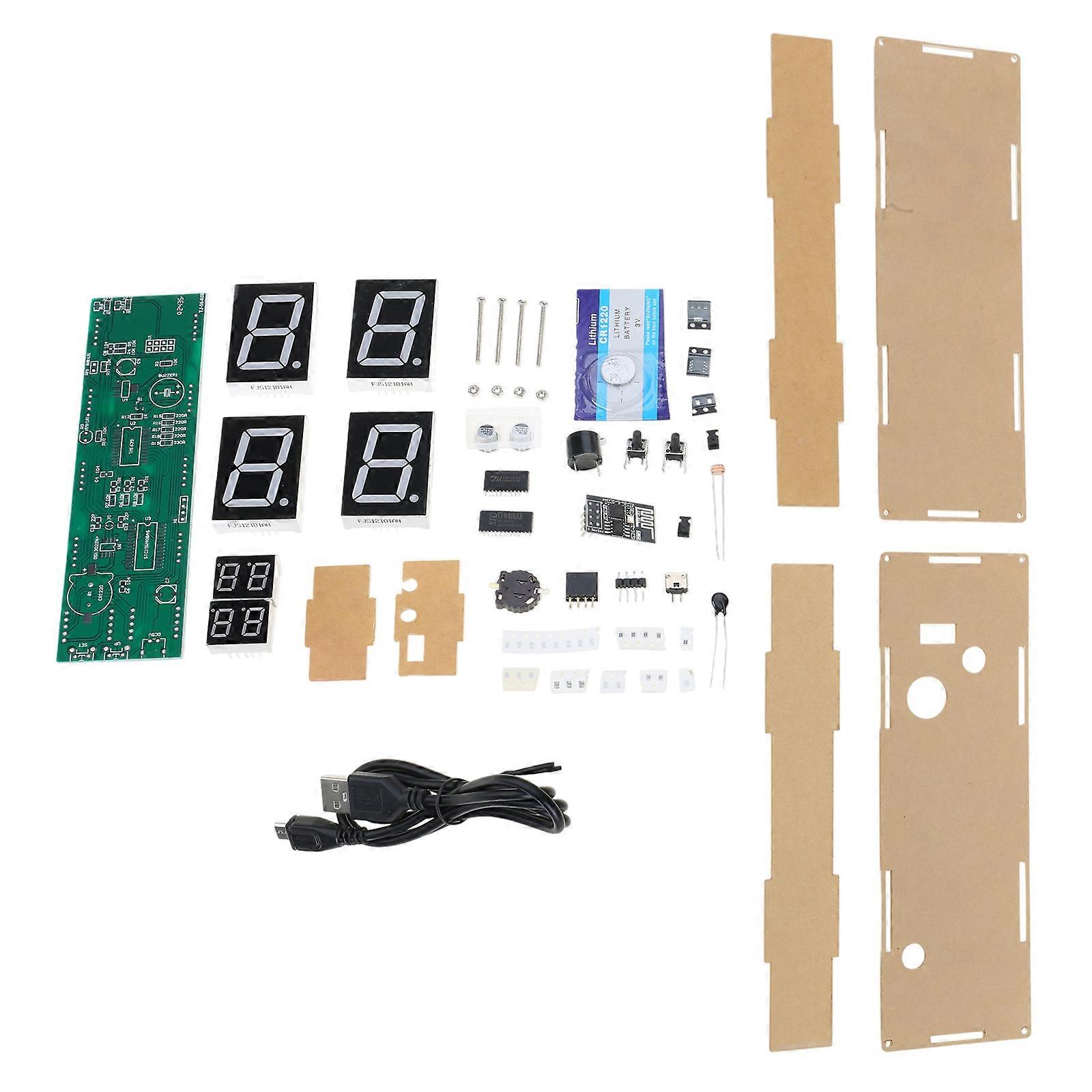 Mutual 8-stellige Digitaluhr mit Lichtsensor – einfach zu bedienen, mehrfarbig