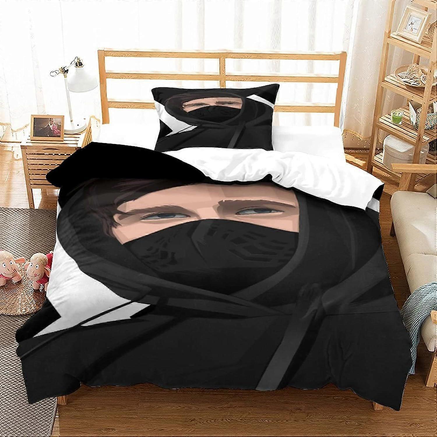 GENBAK Alan Olav Walker Duvet Cover Set, 3D DJ Bedding Set com fronhas de microfibra & Zipper Closure Quilt Case Music Printed Effect Single