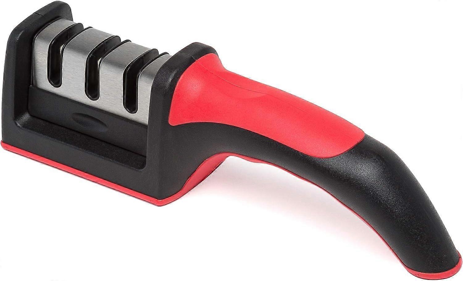 Knife Sharpener Professional Ceramic Tungsten Kitchen Sharpening System 3 Stage Sharpening Stones