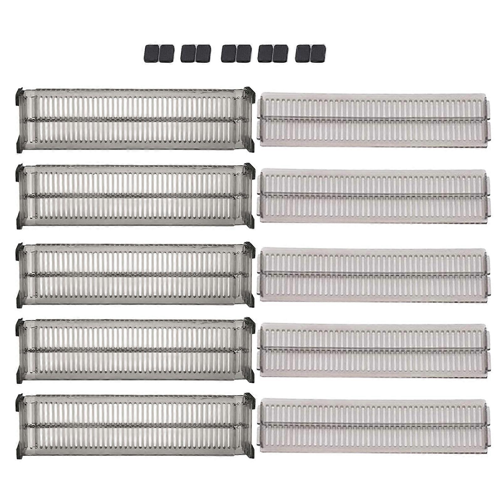 Enhances Drawer Efficiency with Adjustable Sturdy PP Dividers Clear Organizers for Sorting Sock Underwear Daily Use Multicolor