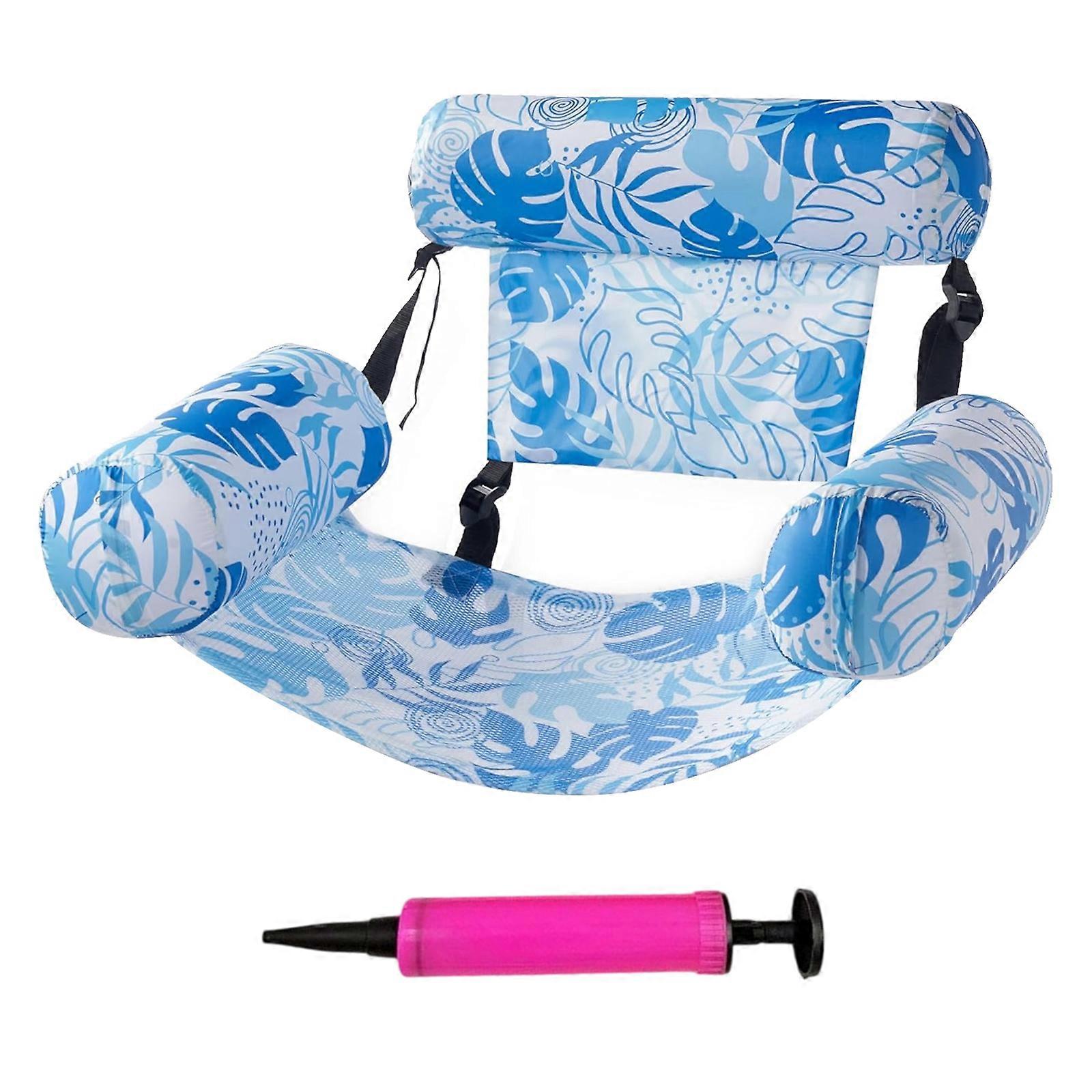 Durability PVC Inflatable Water Pool Lounge Chair Float For Adults Beach Relaxation MultiUse Design For Adults Durability  Sky Blue