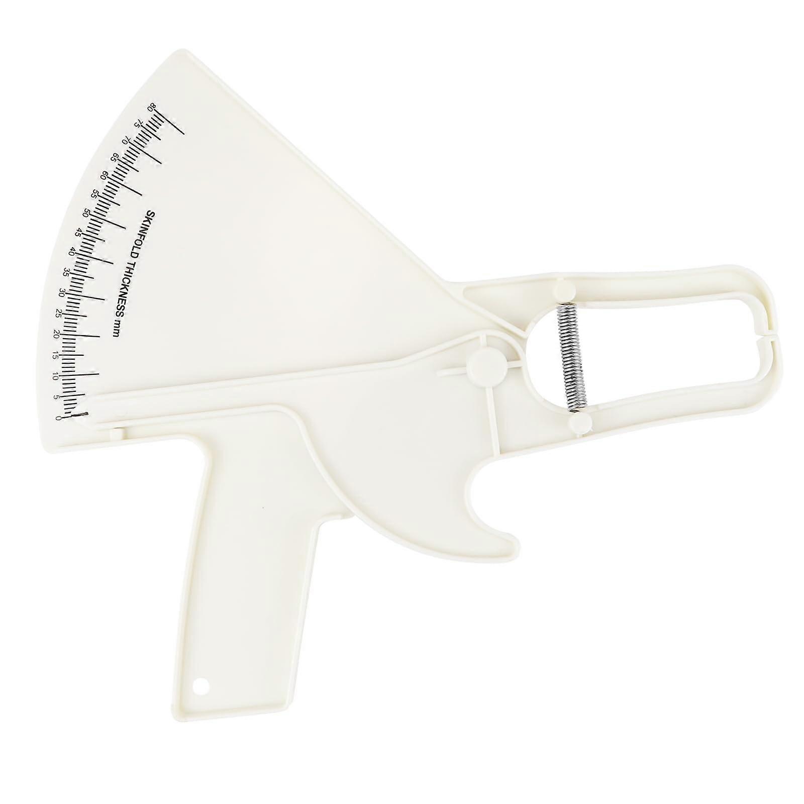 Body Fat Caliper with Dual Spring and Tape Measure Tool for Fitness Body Measurement (White)