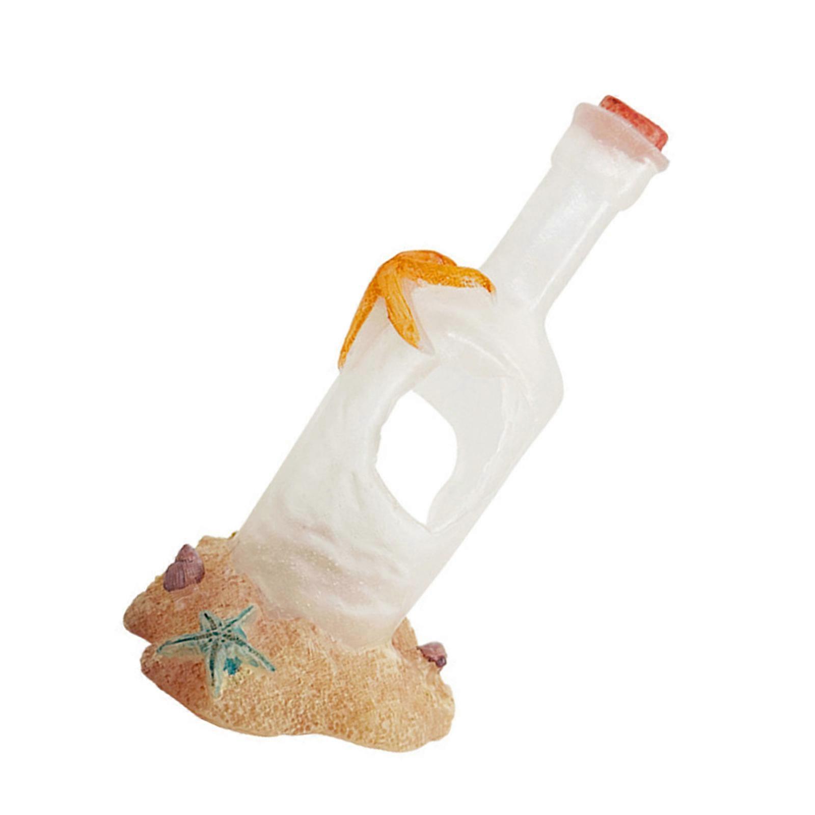 Delicate Artificial Funny Drifting Bottle Cave Terrarium Hideouts Shrimp Hideouts Statue Aquarium Habitat Decors Multicolor