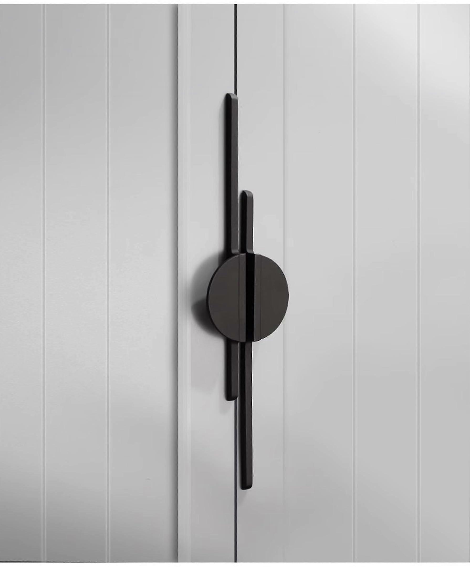 Cabinet Drawer Pulls Half Moon Brushed Grey Handles Art Deco Knobs Set of 2 Modern 11.3' Dark Gray