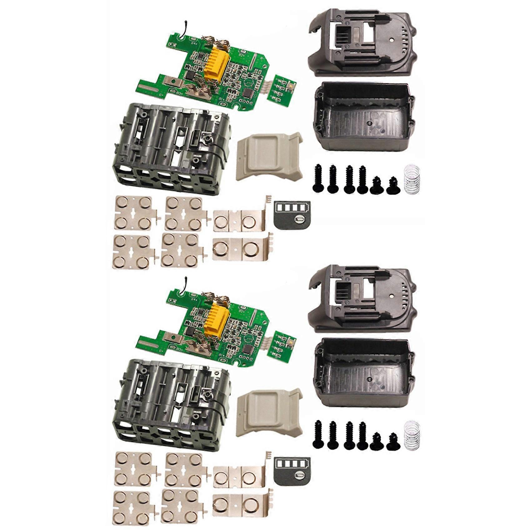 2X Plastic Case Nesting Single Cell Protection Detection Protection Board PCB for 18V Battery BL1840