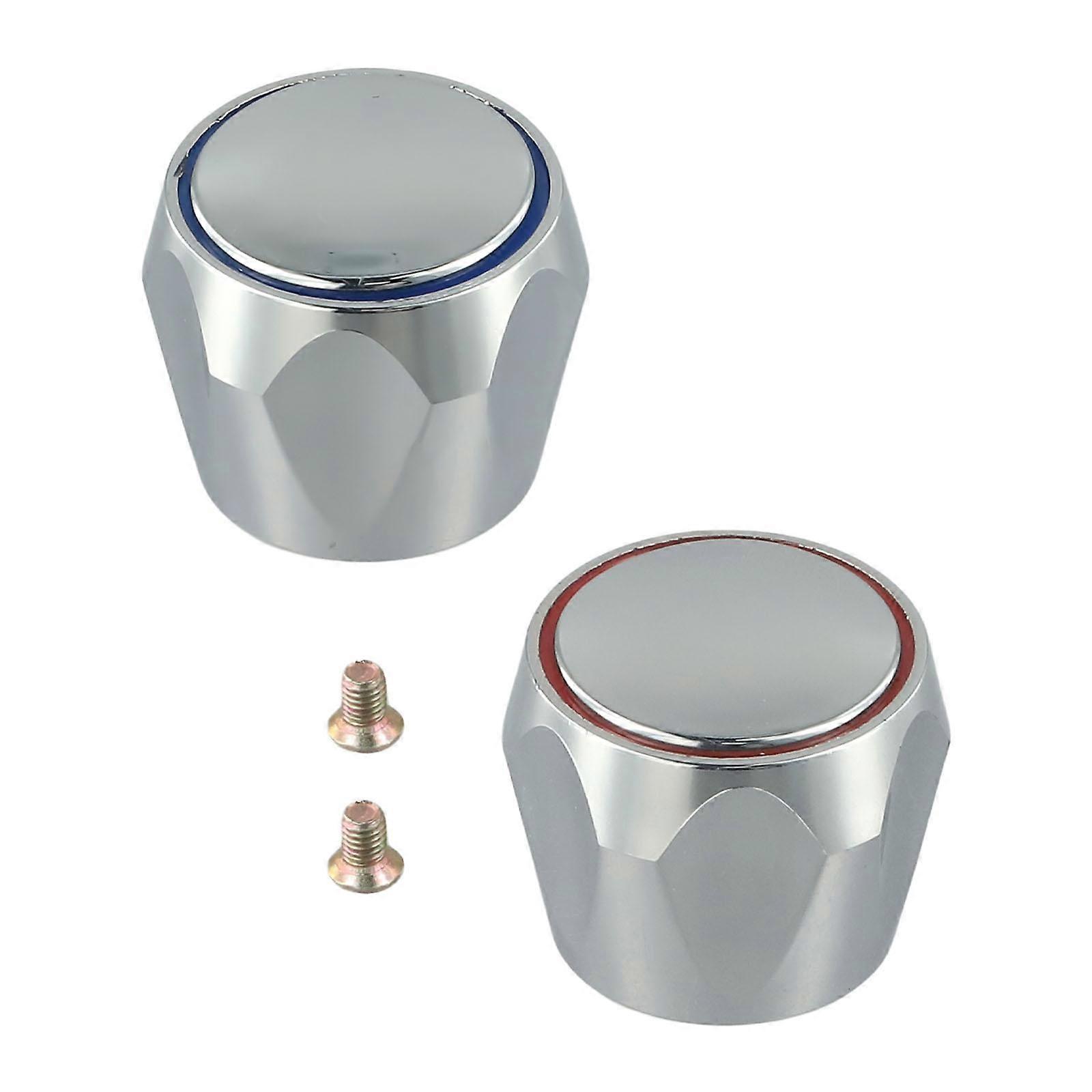 Faucet Handle METAL CHROME PLATED REPLACEMENT TOP HEAD COVERS