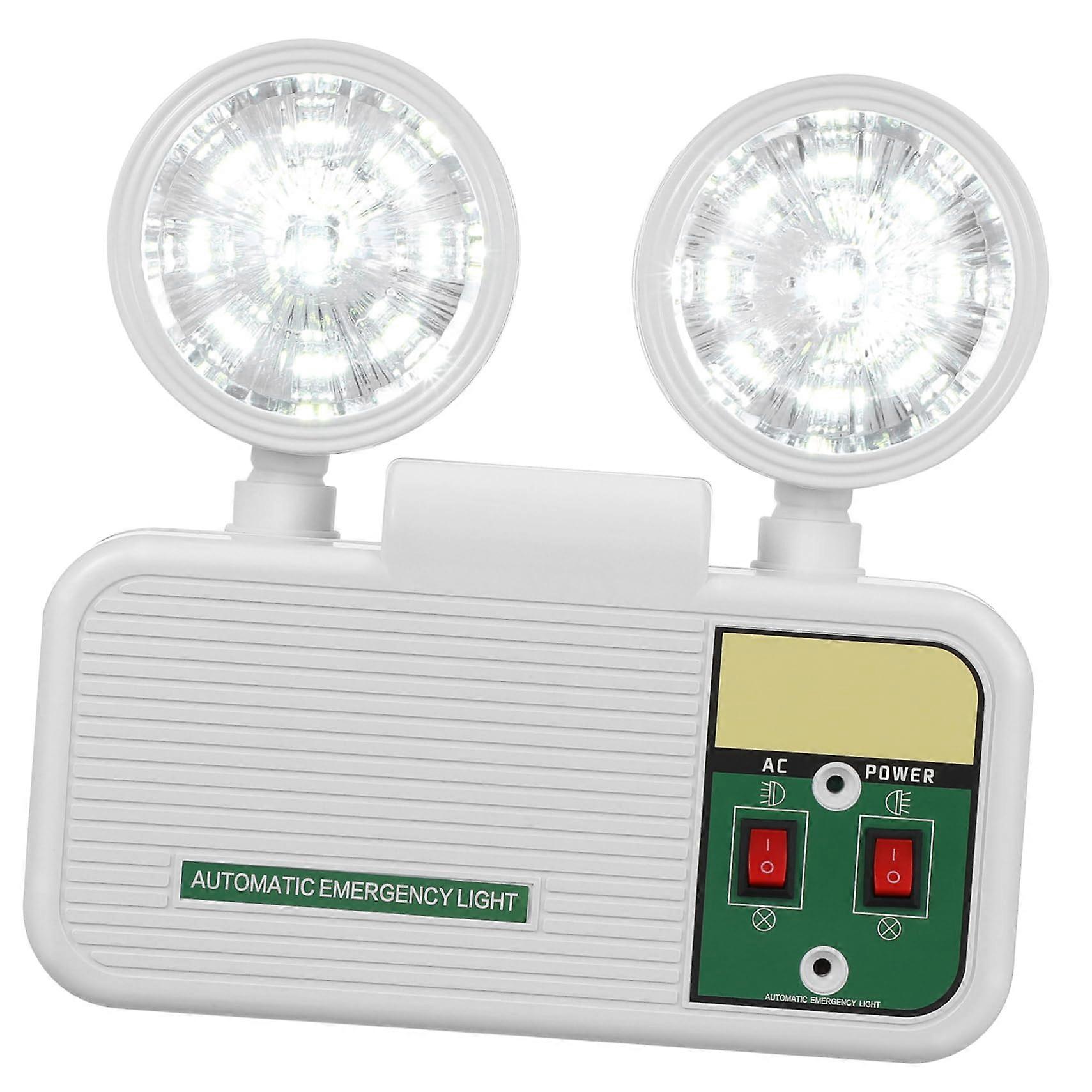 Brightness LED Emergency Light with Backup Battery for Power Outages, Wall Mounted, US Plug, Over 3 Hours Illumination